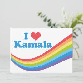 I Liebe Kamala Harris Niedlich Rainbow Politische Karte