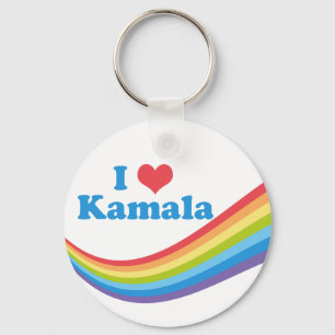 I Liebe Kamala Harris Rainbow Schlüsselanhänger