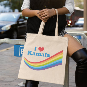 I Liebe Kamala Harris Rainbow Tragetasche