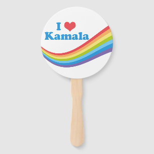 I Liebe Kamala Niedlich Election Rainbow Fächer