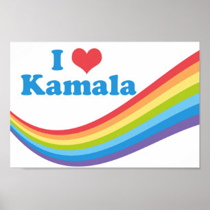 I Liebe Kamala Niedlich Election Rainbow Poster