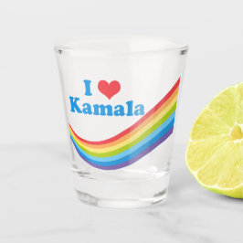 I Liebe Kamala Niedlich Election Rainbow Schnapsglas