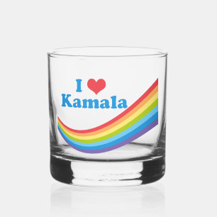I Liebe Kamala Niedlich Election Rainbow Whiskyglas