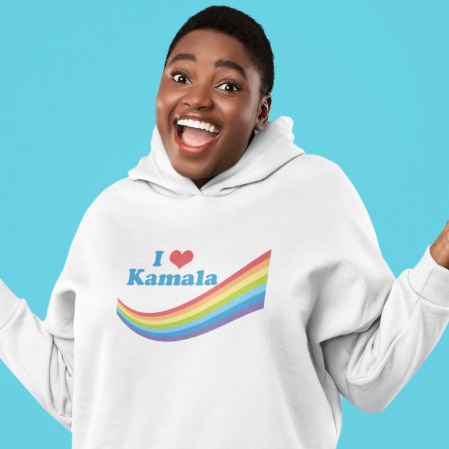 I Liebe Kamala Niedlich Election Rainbow Women Hoodie (Von Creator hochgeladen)