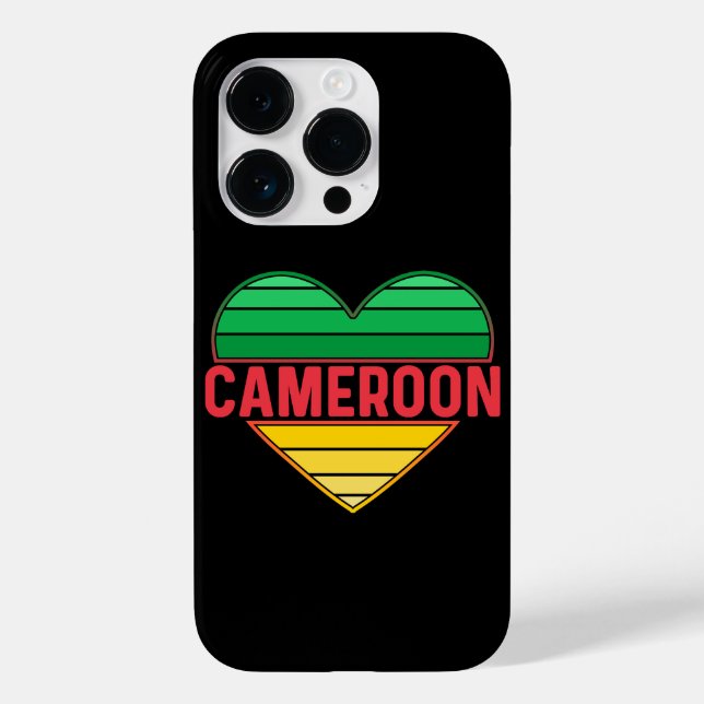 I. Liebe Kamerun, Kamerunisches Herz Case-Mate iPhone Hülle (Rückseite)