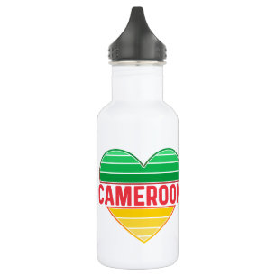 I. Liebe Kamerun, Kamerunisches Herz Edelstahlflasche