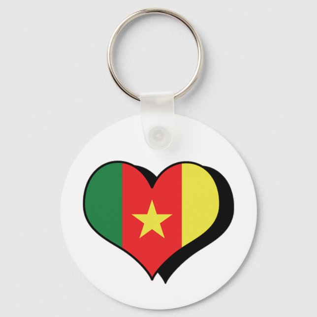 I Liebe Kamerun Schlüsselanhänger (Vorderseite)