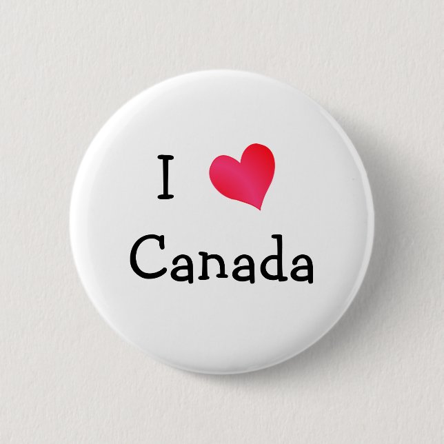 I Liebe Kanada Button (Vorderseite)