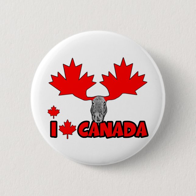 I Liebe Kanada Button (Vorderseite)