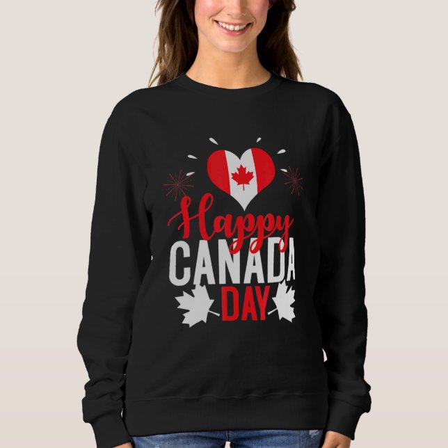 I Liebe Kanada Glücklich Kanada Tag 5 Sweatshirt (Vorderseite)