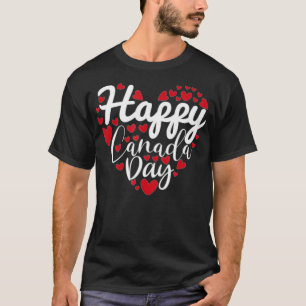 I Liebe Kanada Glücklicher Kanada Tag T-Shirt