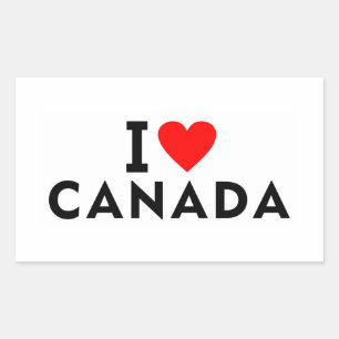 I Liebe Kanada Rechteckiger Aufkleber