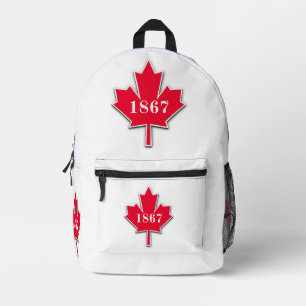 I LIEBE Kanada - Roter Ahornblättriger Leaf - Est  Bedruckter Rucksack