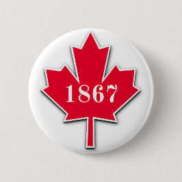 I LIEBE Kanada - Roter Ahornblättriger Leaf - Est Button