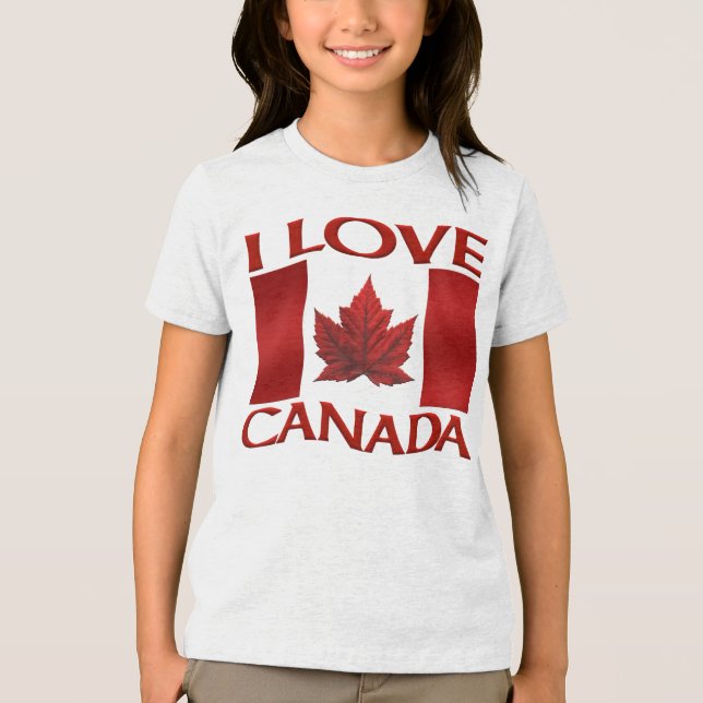 I Liebe Kanada T - Shirt Kid's Souvenir Kanada Shi (Vorderseite)