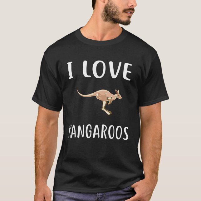 I Liebe KANGAROOS KANGAROO T-Shirt (Vorderseite)