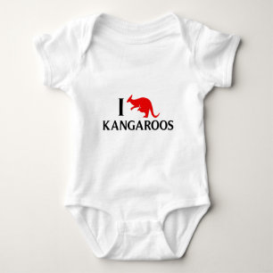 I Liebe-Kängurus Baby Strampler