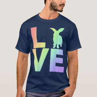 I Liebe Kaninchen Kaninchen Kaninchen Silhouette z T-Shirt
