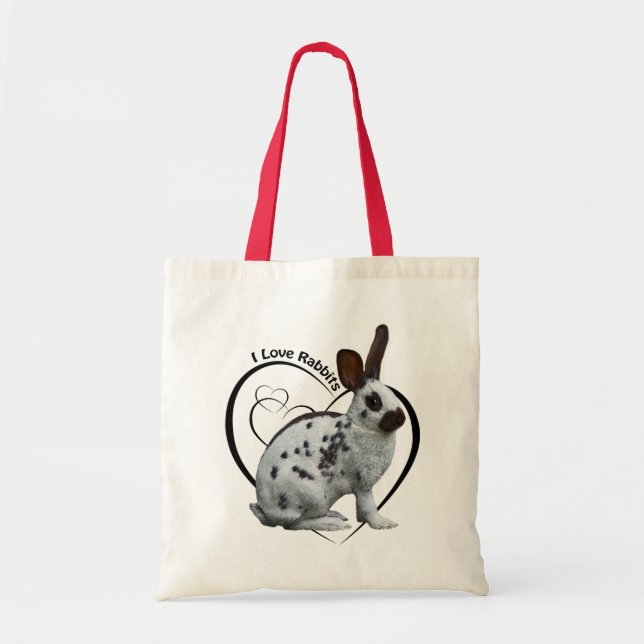 I Liebe-Kaninchen-Tasche Tragetasche (Vorne)