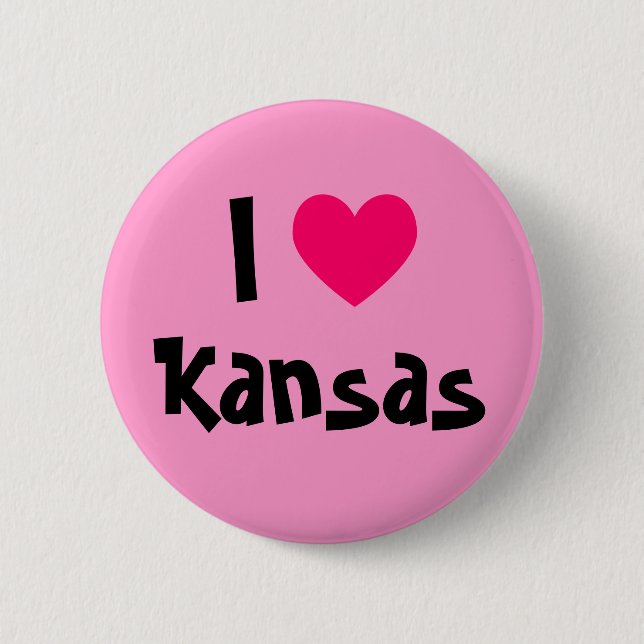 I Liebe Kansas Button (Vorderseite)