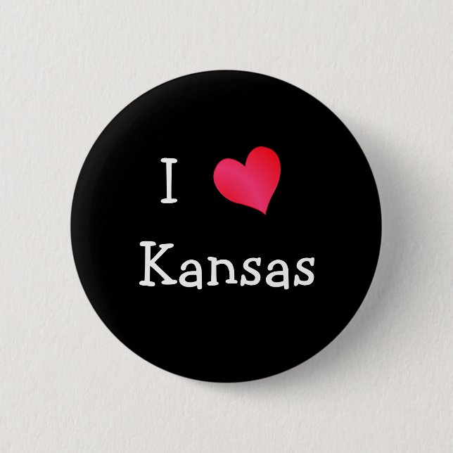I Liebe Kansas Button (Vorderseite)