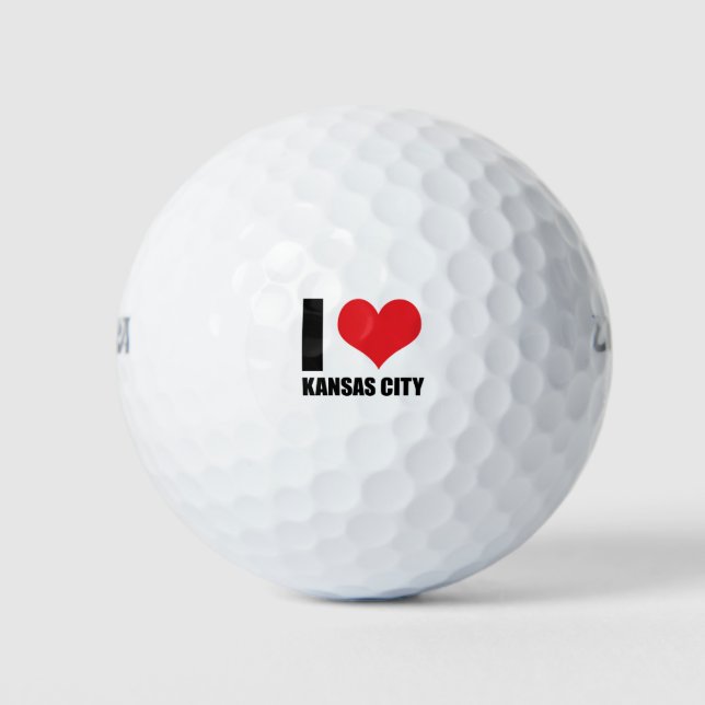 I Liebe Kansas City Golfball (Vorderseite)