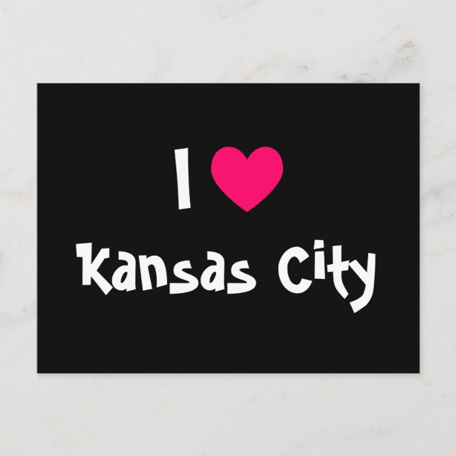 I Liebe Kansas City Postkarte (Vorderseite)