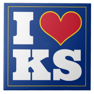 I Liebe Kansas (Lawrence) Fliese