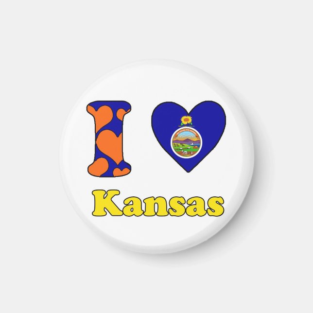I Liebe Kansas Magnet (Vorne)