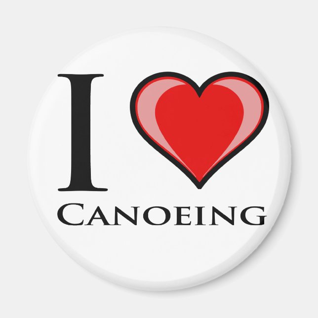 I Liebe Kanufahren Magnet (Vorne)