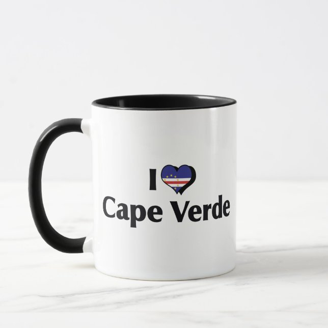 I Liebe Kap Verde Flag Tasse (Links)