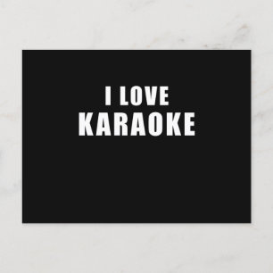 I Liebe Karaoke - Geschenk singen Postkarte