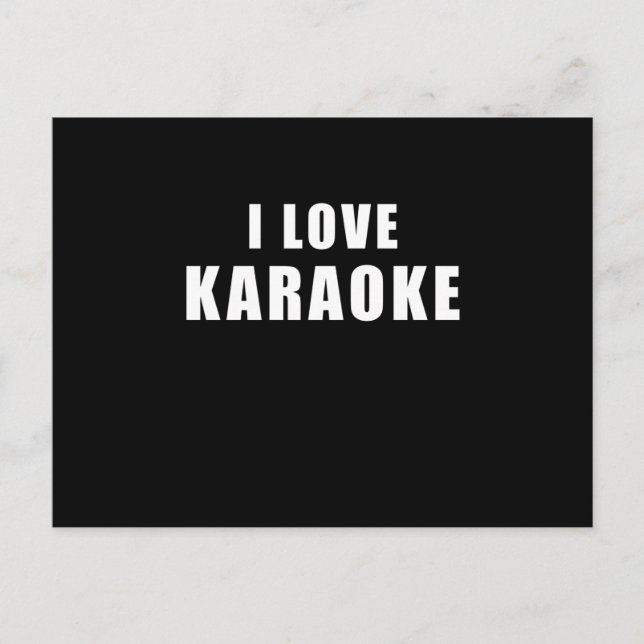 I Liebe Karaoke - Geschenk singen Postkarte (Vorderseite)