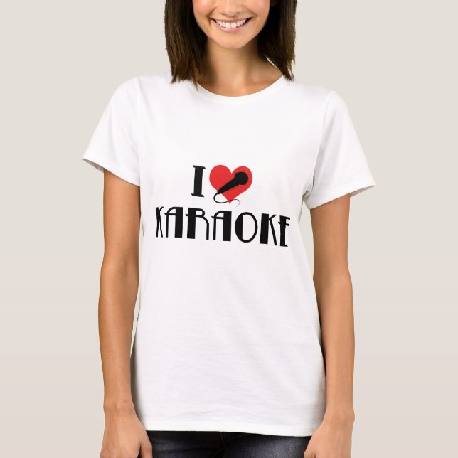 I Liebe Karaoke T-Shirt (Vorderseite)