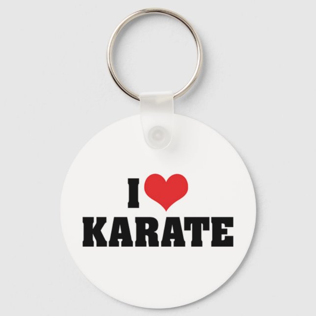 I Liebe Karate Schlüsselanhänger (Vorderseite)