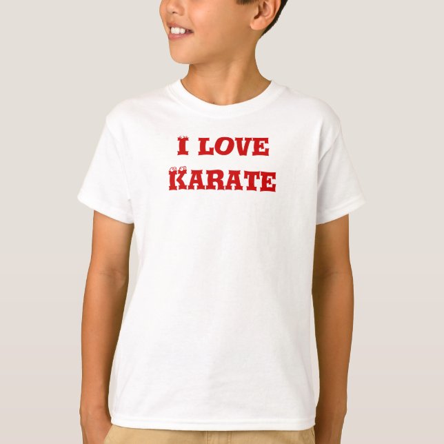 I Liebe Karate T-Shirt (Vorderseite)
