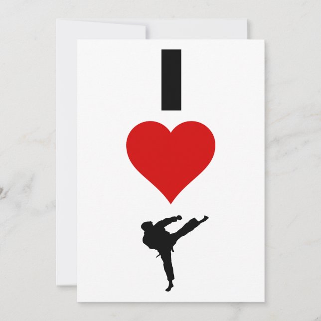 I Liebe Karate (Vertikal) (Vorderseite)