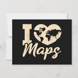 I Liebe Karten, Geografie Postkarte