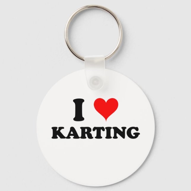 I Liebe Karting Schlüsselanhänger (Vorderseite)