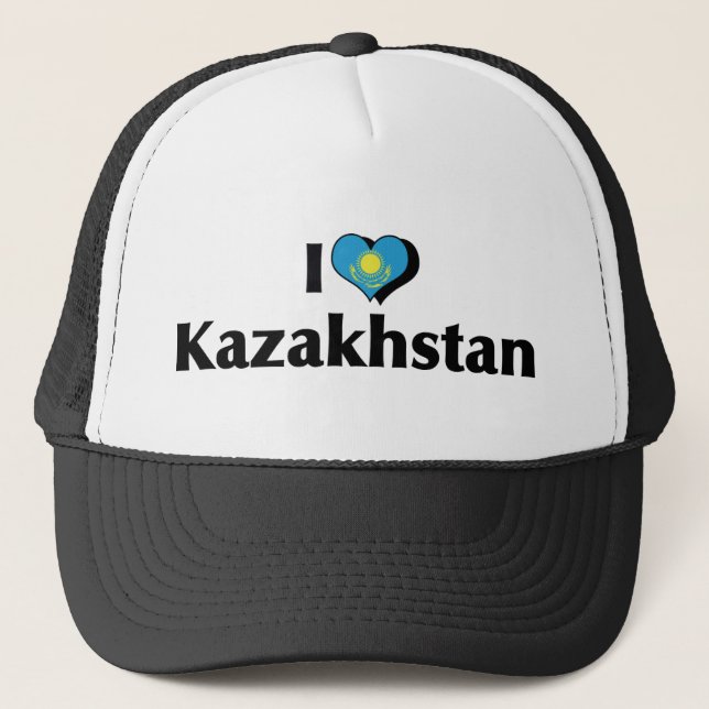 I Liebe Kasachstan Truckerkappe (Vorderseite)