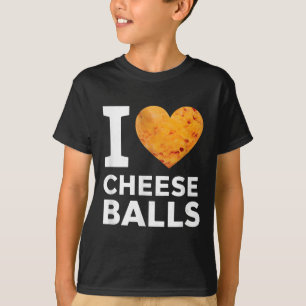 I Liebe Käse Funny Cheeseball Snack Food Lover T-Shirt