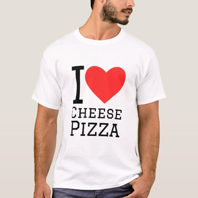 I Liebe Käsepizza T-Shirt (Vorderseite)
