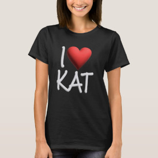 I Liebe Kat Name Personalisiert Girl Woman Friend T-Shirt
