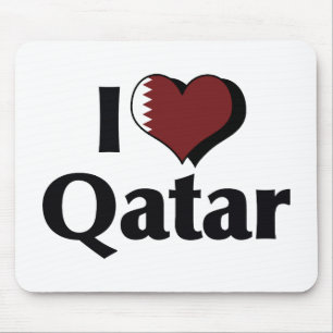 I Liebe Katar Flag Mousepad