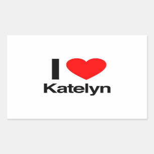 i Liebe katelyn Rechteckiger Aufkleber