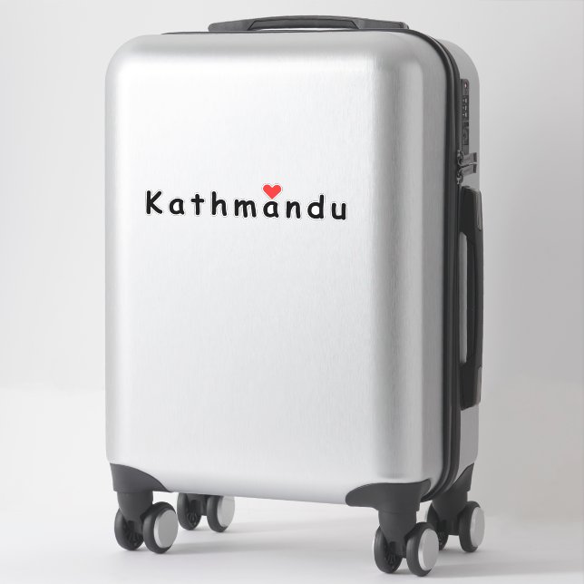 I Liebe Kathmandu Nepal Aufkleber (Koffer)