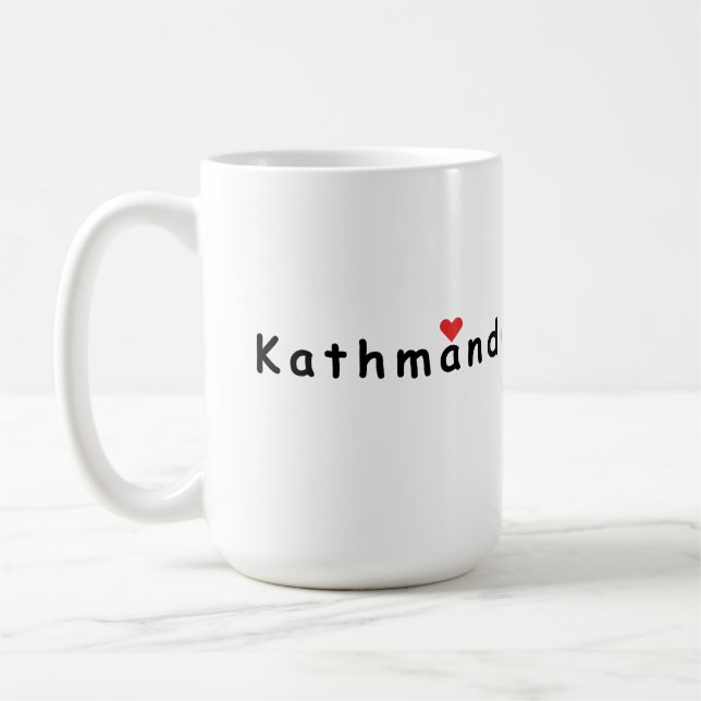 I Liebe Kathmandu Nepal Kaffeetasse (Links)