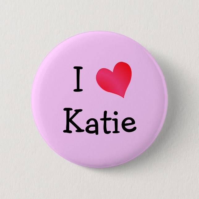 I Liebe Katie Button (Vorderseite)