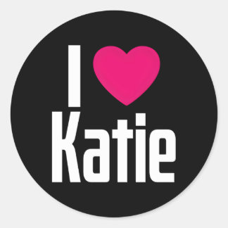 I Liebe Katie K He I He Katie Runder Aufkleber