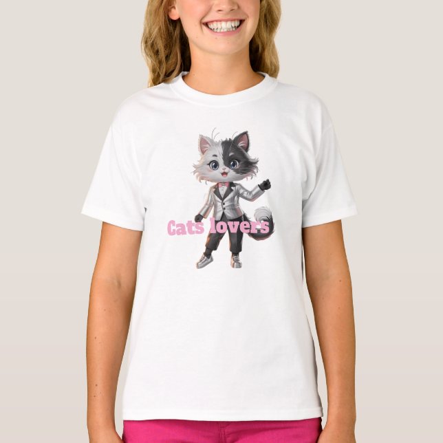 I Liebe Katze T-Shirt (Vorderseite)